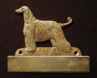 Afghan Hound welcome plaque hanger