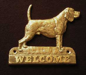 Beagle welcome plaque hanger
