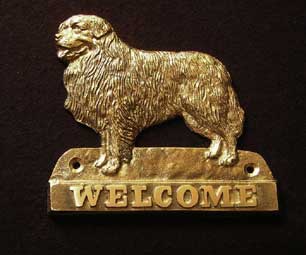 Bernese Mountain Dog welcome plaque hanger