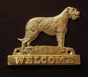 welcome plaque hanger IRISH WOLFHOUND